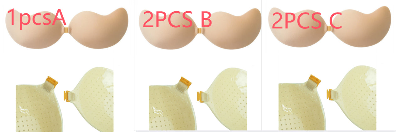 Lala Goddess Mango Cup With Deep V Invisible Bra Women's Swimwear Bridal Wedding Dress Gathered Chest Stickers Wholesale