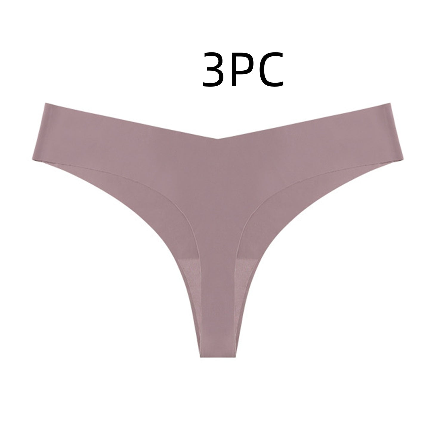 Low Waist Ice Silk Nude Feel Seamless Purified Cotton Crotch T-back