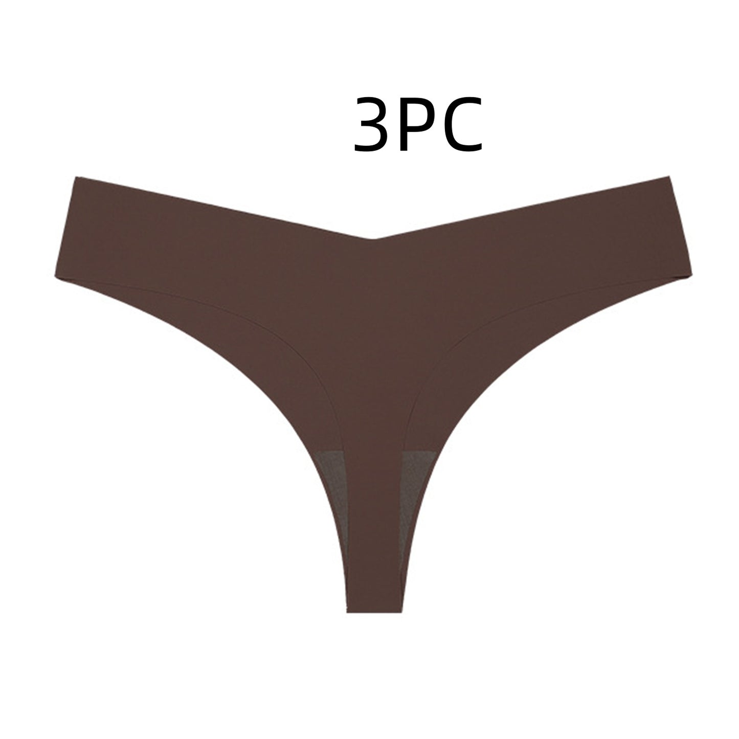 Low Waist Ice Silk Nude Feel Seamless Purified Cotton Crotch T-back