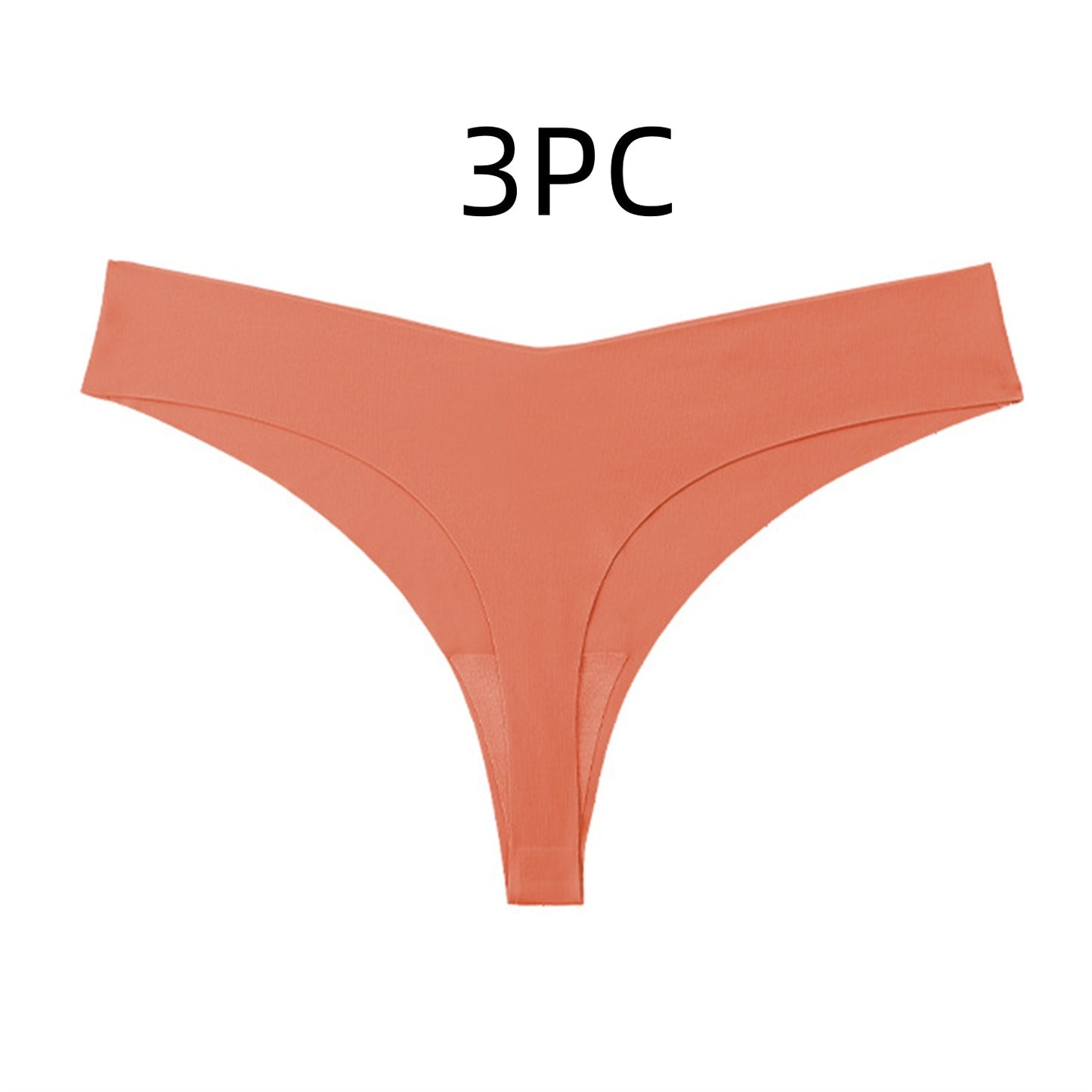 Low Waist Ice Silk Nude Feel Seamless Purified Cotton Crotch T-back